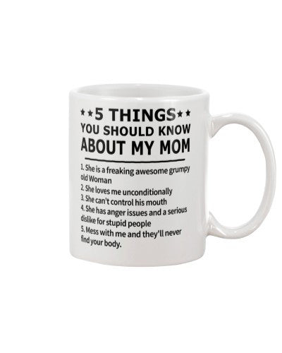 Son mug 5 things about mom deub htte