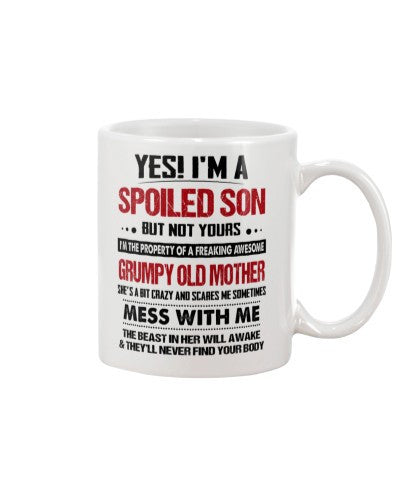 Son mug son grumpy old mother htte