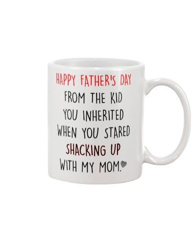 Daughter mug happy father from kid htte