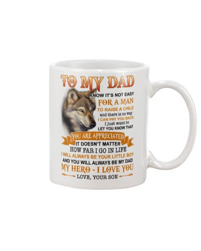Daughter mug dad hero loveyou son ngvt