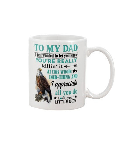 Daughter mug-mug eagle dad appreciate littleboy htte