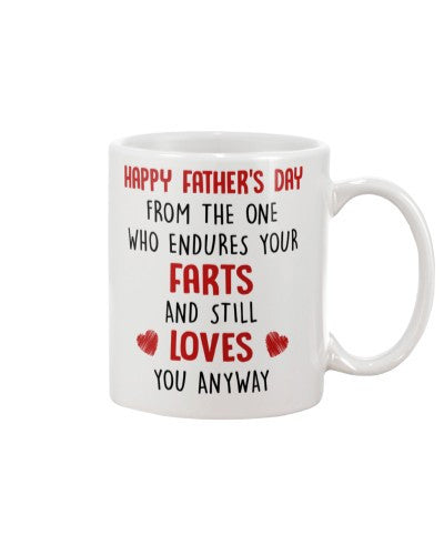 Daughter mug father day endures farts lchv