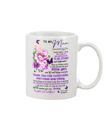 Daughter mug mom littlegirl strong daughter ntmn