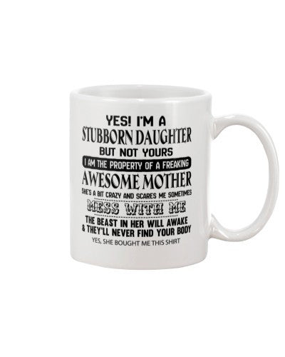 Daughter mug stubborn daughter mother mwm ngvt