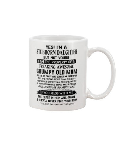 Daughter mug stubborn daughter old mom mwm ngvt