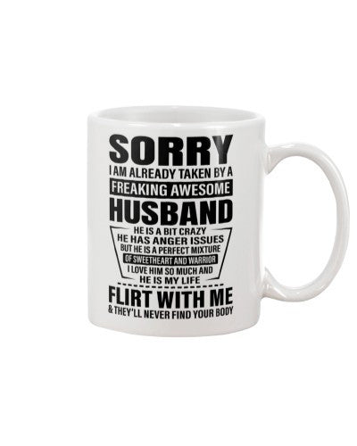 Husband mug sorry husband sweetheart ngvt