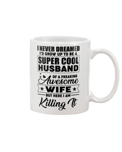 Husband mug super cool husband wife lchv