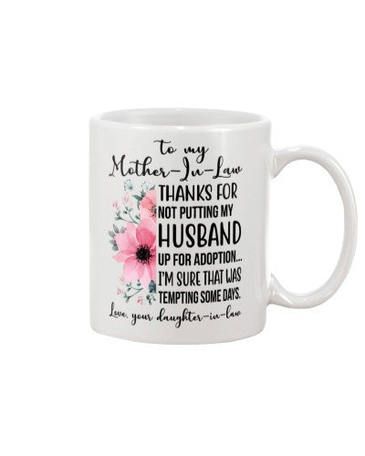 Daughter In Law mug mother inlaw thanksfor daughter inlaw ntmn