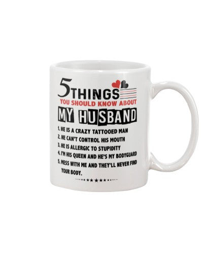 Husband mug 5 things husband dauc vttn