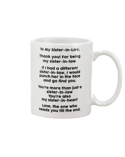 Sister In Law mug sisterinlaw thanku htte