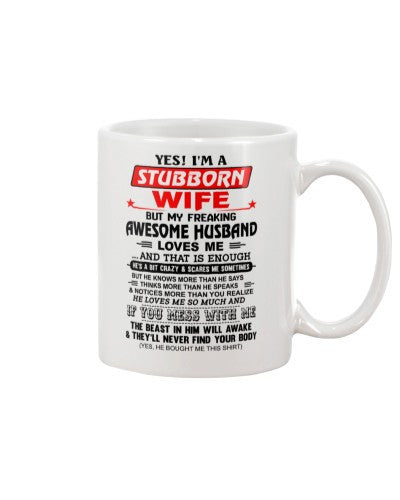 Husband mug tqh wife husband the beast awake 1