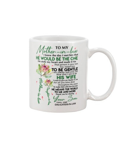 Daughter In Law mug mother inlaw gentle daughter inlaw ntmn