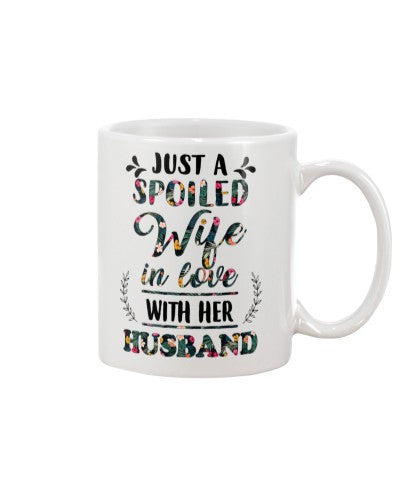 Wife mug spoiled wife love husband htte
