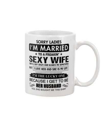 Wife mug sorry ladies lucky husband ngvt