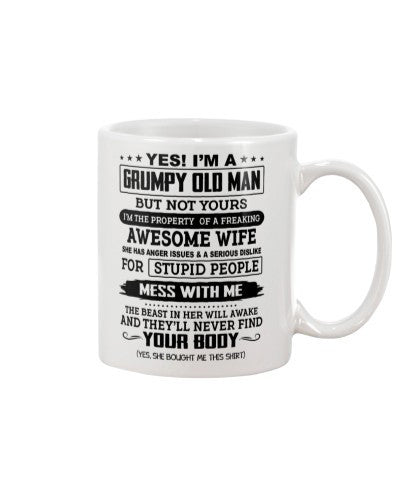 Grandfather mug tqh grumpy wife mess