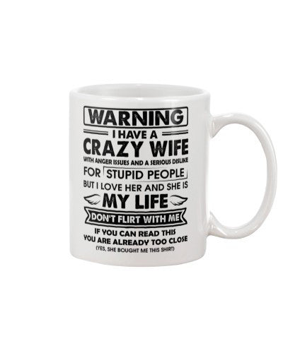 Husband mug warning crazy wife htte