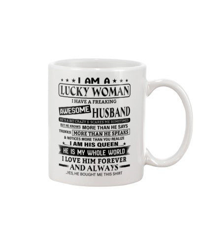 Husband mug luckywoman husband queen htte