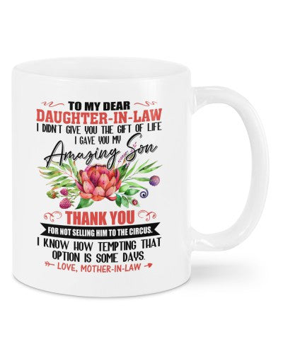 Daughter In Law mug daughter inlaw thank mother deub ngvtt