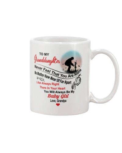 Granddaughter Mug- tqh granddau heart baby girl grandpa