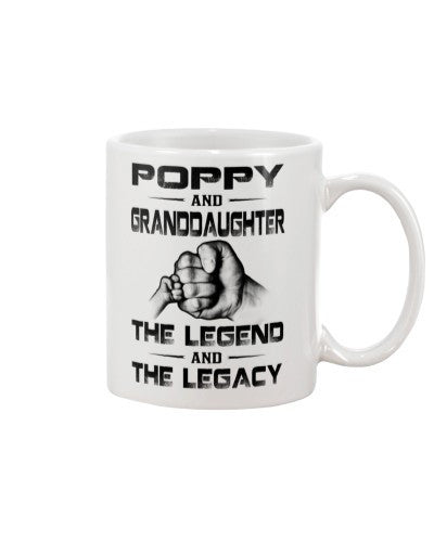 Granddaughter Mug- poppy granddau legend and legacy htte