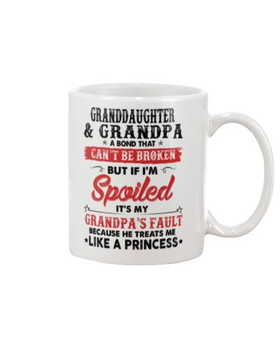 Granddaughter Mug- grandpa granddau spoiled diub lchv