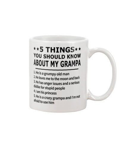 Granddaughter Mug- 5 things you know grampa ngvt