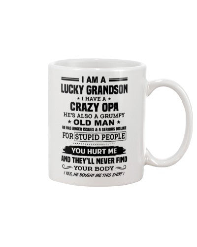 Granddaughter Mug- lucky grandson opa yourbody htte