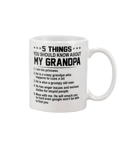 Granddaughter Mug- 5 my grandpa grumpy htte