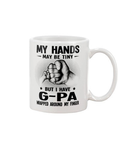 Granddaughter Mug- hands tiny finger gpa ntmn