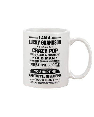 Granddaughter Mug- lucky grandson pop yourbody htte