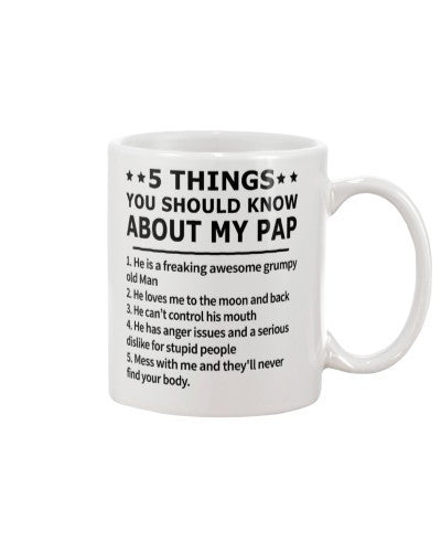 Granddaughter Mug- 5 things know old man pap htte