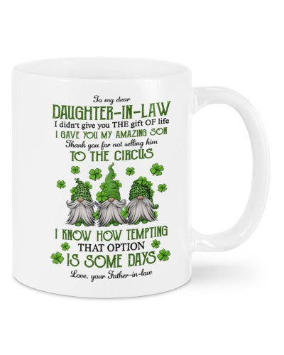 Daughter In Law Mug- mug daughteril the fatheril daub htteh
