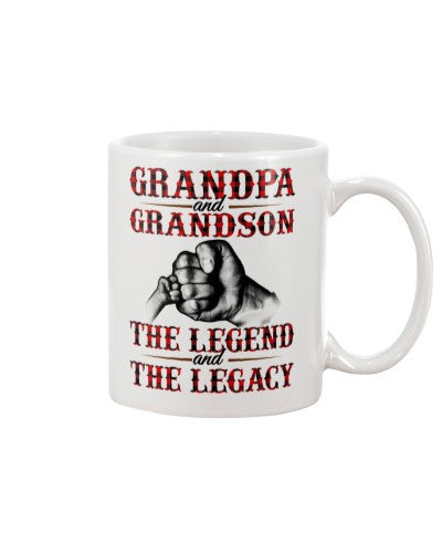 Grandson Mug- grandson grandpa legend legacy diub htte