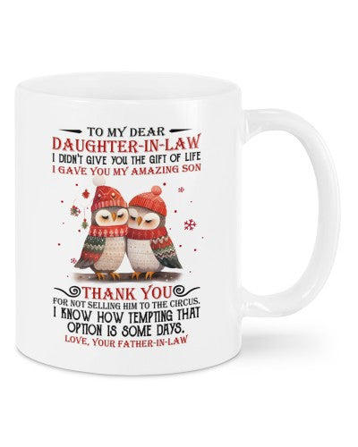 Daughter In Law Mug- mug penguin daughteril fatheril deua htteh