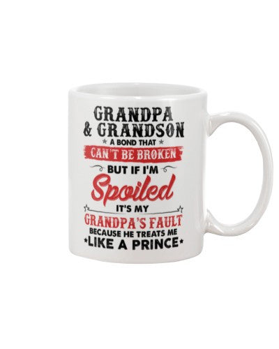 Grandson Mug- grandpa grandson spoiled diub lchv