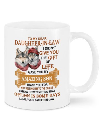 Daughter In Law Mug- mug daughteril how fatheril deua htteh