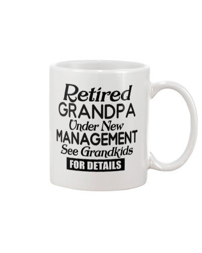 Grandson Mug- retired grandpa management ntmn