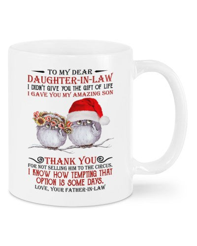Daughter In Law Mug- mug daughteril is fatheril deua htteh