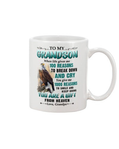 Grandson Mug- grandson yaag grandpa ngnh