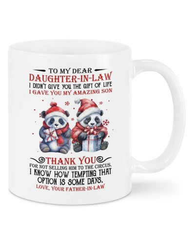 Daughter In Law Mug- mug daughteril gave fatheril deub htteh