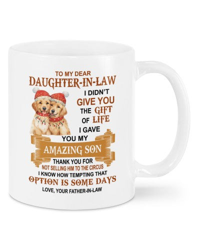 Daughter In Law Mug- mug xmas daughteril days fatheril deua htteh