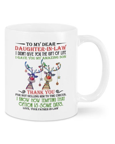 Daughter In Law Mug- mug xmas daughteril temping fatheril daua htteh