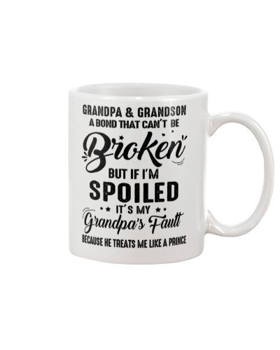 Grandson Mug- grandson prince grandpa ntmn