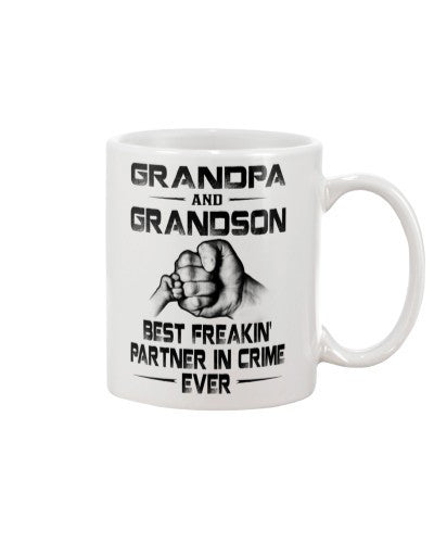 Grandson Mug- tqh grandpa grandson best partner