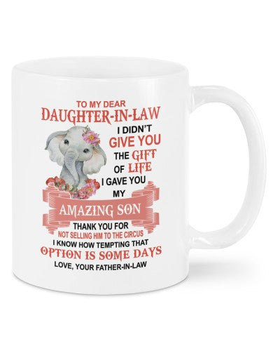 Daughter In Law Mug- mug daughteril give sell fatheril daua ngvt