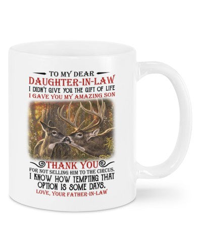 Daughter In Law Mug- mug daughteril days fatheril deua htte