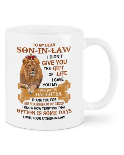 Son In Law Mug- mug sonil know fatheril dauc htte