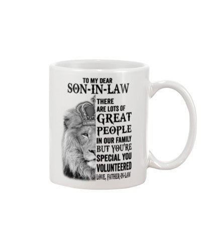 Son In Law Mug- dear sonil people fatheril ddud ntmn