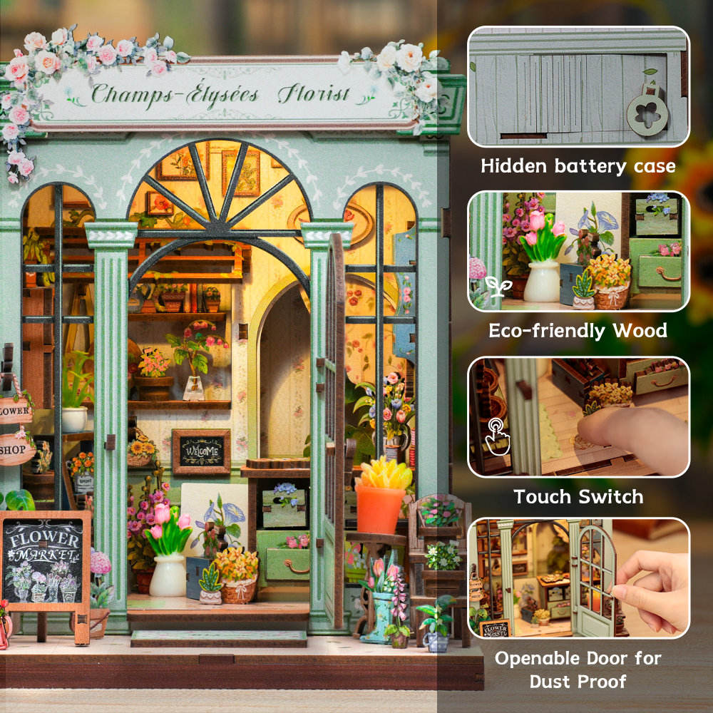 Champs-Élysées Florist | CUTEBEE DIY Book Nook Kit |