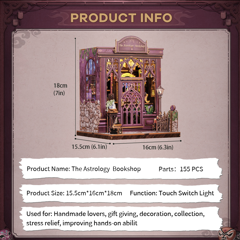 The Astrology Bookshop | CUTEBEE DIY Book Nook Kit |